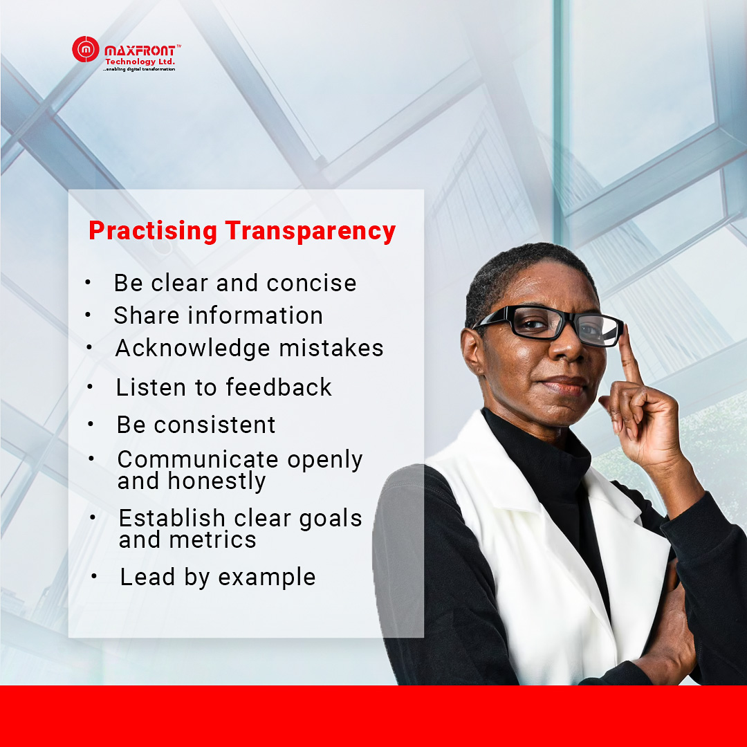 8 Tips For Practicing Transparency As A Leader - Maxfront Technologies ...